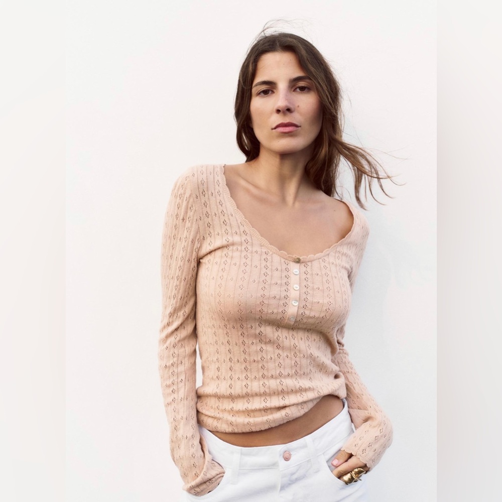 Zara knit long sleeve shirt